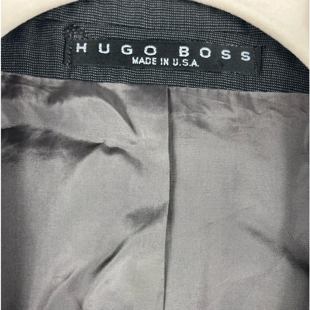 BOSS HUGO BOSS Saks Fifth Avenue Virgin Wool Men’s Blazer Suit Jacket Grey Lined - Picture 3 of 12